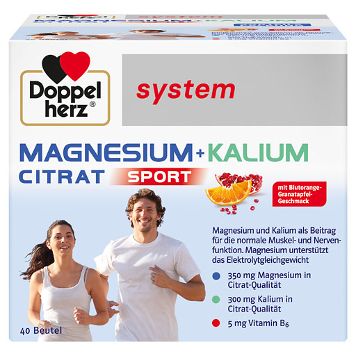 DOPPELHERZ Magnesium+Kalium Citrat system Granulat 40 St  