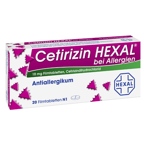 CETIRIZIN HEXAL Filmtabletten bei Allergien* 20 St