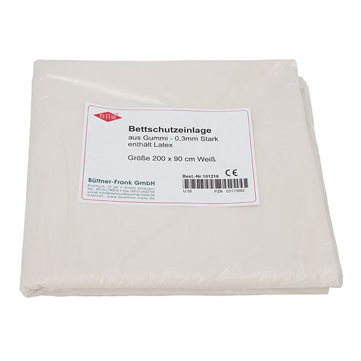 BETTEINLAGE Gummiplatte 0,3 mm 90x200 cm weiß 1 St