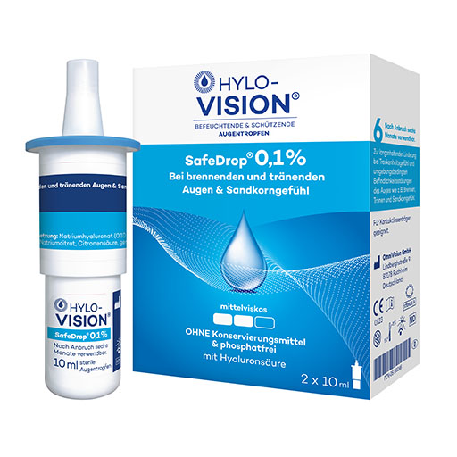 HYLO-VISION SafeDrop 0,1% Augentropfen 2x10 ml
