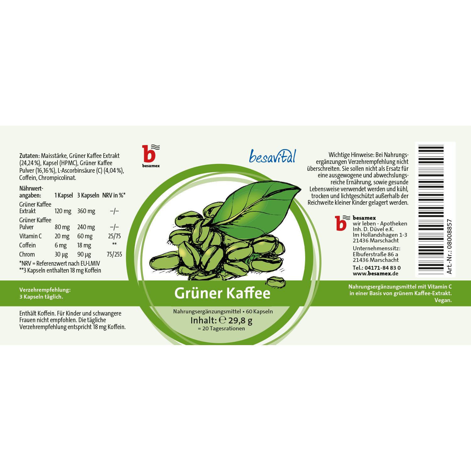 besavital Grüner Kaffee