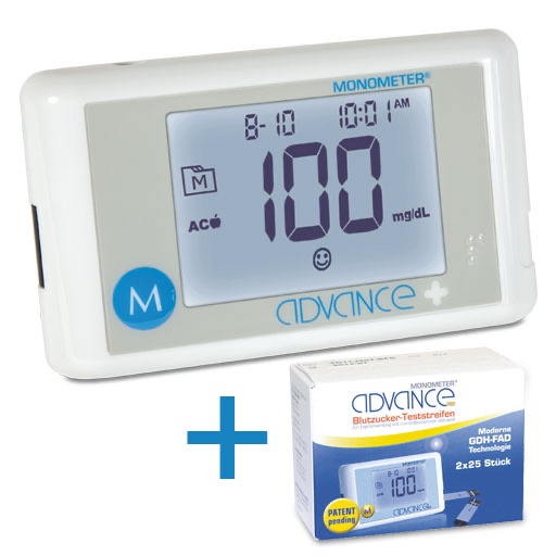 ADVANCE Plus Monometer Blutzuckermessgerät SPARSET MG/DL 1 St
