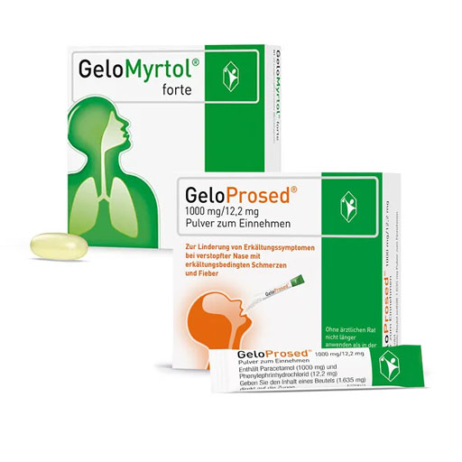 SparSet: 1x GELOMYRTOL forte* 20 St + 1x GELOPROSED Pulver zum Einnehmen* 10 St 1 St