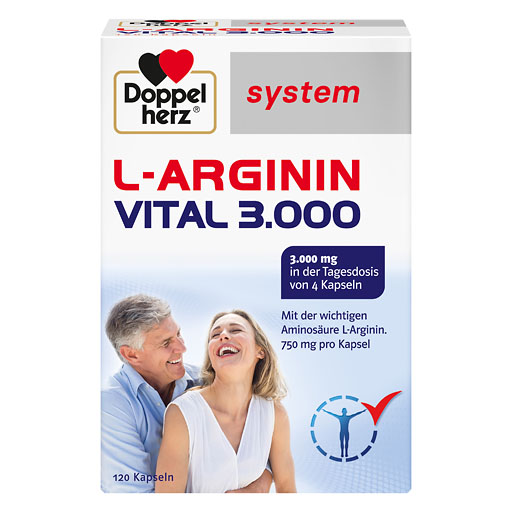 DOPPELHERZ L-Arginin Vital 3.000 system Kapseln 120 St  