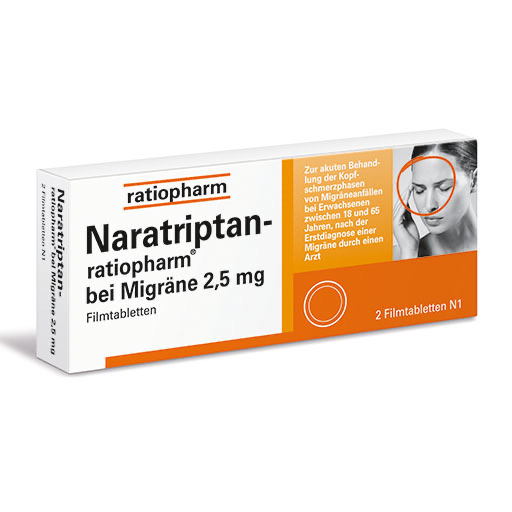 NARATRIPTAN-ratiopharm bei Migräne Filmtabletten* 2 St