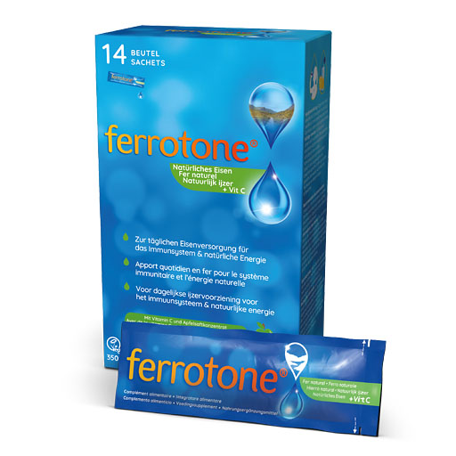 FERROTONE Eisen m. Apfelkonzentrat u. Vitamin C Btl. 14x25 ml