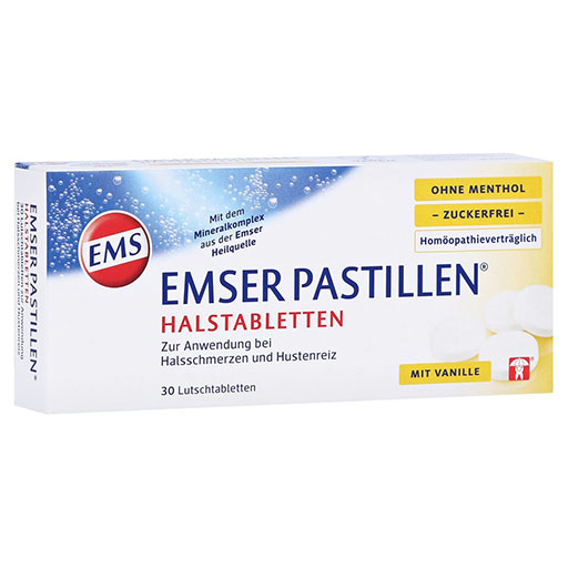 EMSER Pastillen ohne Menthol zuckerfrei 30 St