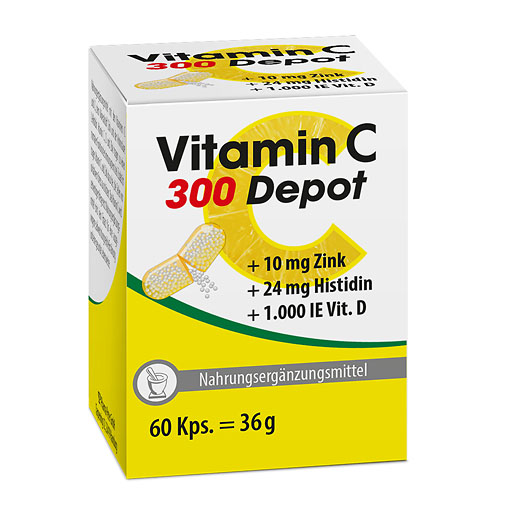 VITAMIN C 300 Depot+Zink+Histidin+D Kapseln 60 St  