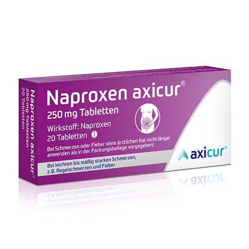 NAPROXEN axicur 250 mg Tabletten* 20 St