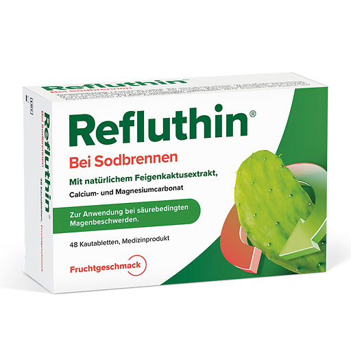REFLUTHIN bei Sodbrennen Kautabletten Frucht 48 St