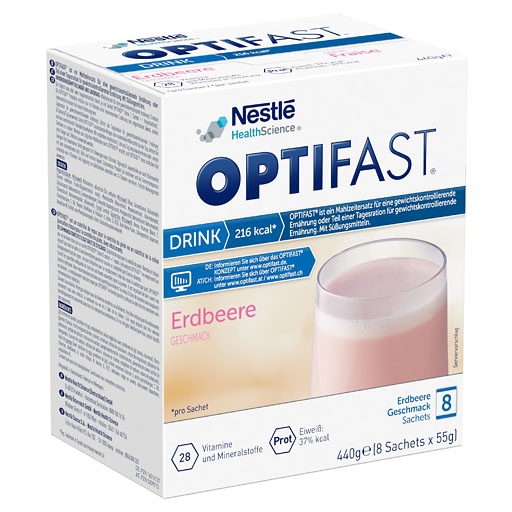 OPTIFAST Drink Erdbeere Pulver 8x55 g