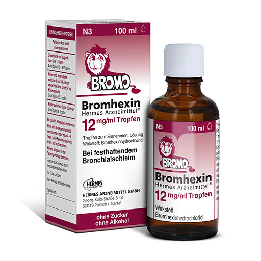 BROMHEXIN Hermes Arzneimittel 12 mg/ml Tropfen* 100 ml