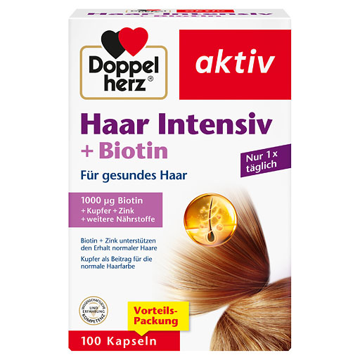DOPPELHERZ Haar Intensiv+Biotin Kapseln 100 St  