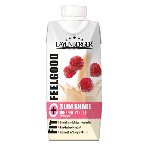 LAYENBERGER Fit+Feelgood Slim Shake Himbeer-Vanil. 330 ml