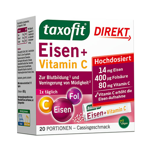 TAXOFIT Eisen+Vitamin C Direkt Granulat 20 St